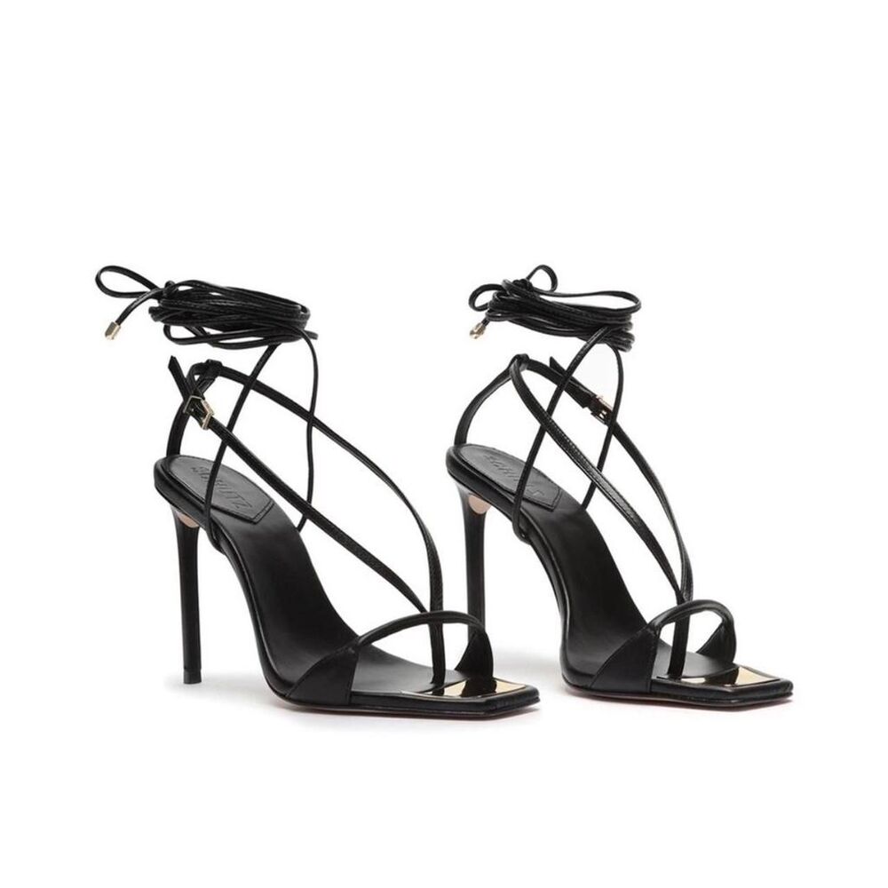 Schutz Women's Black Gladiator heels